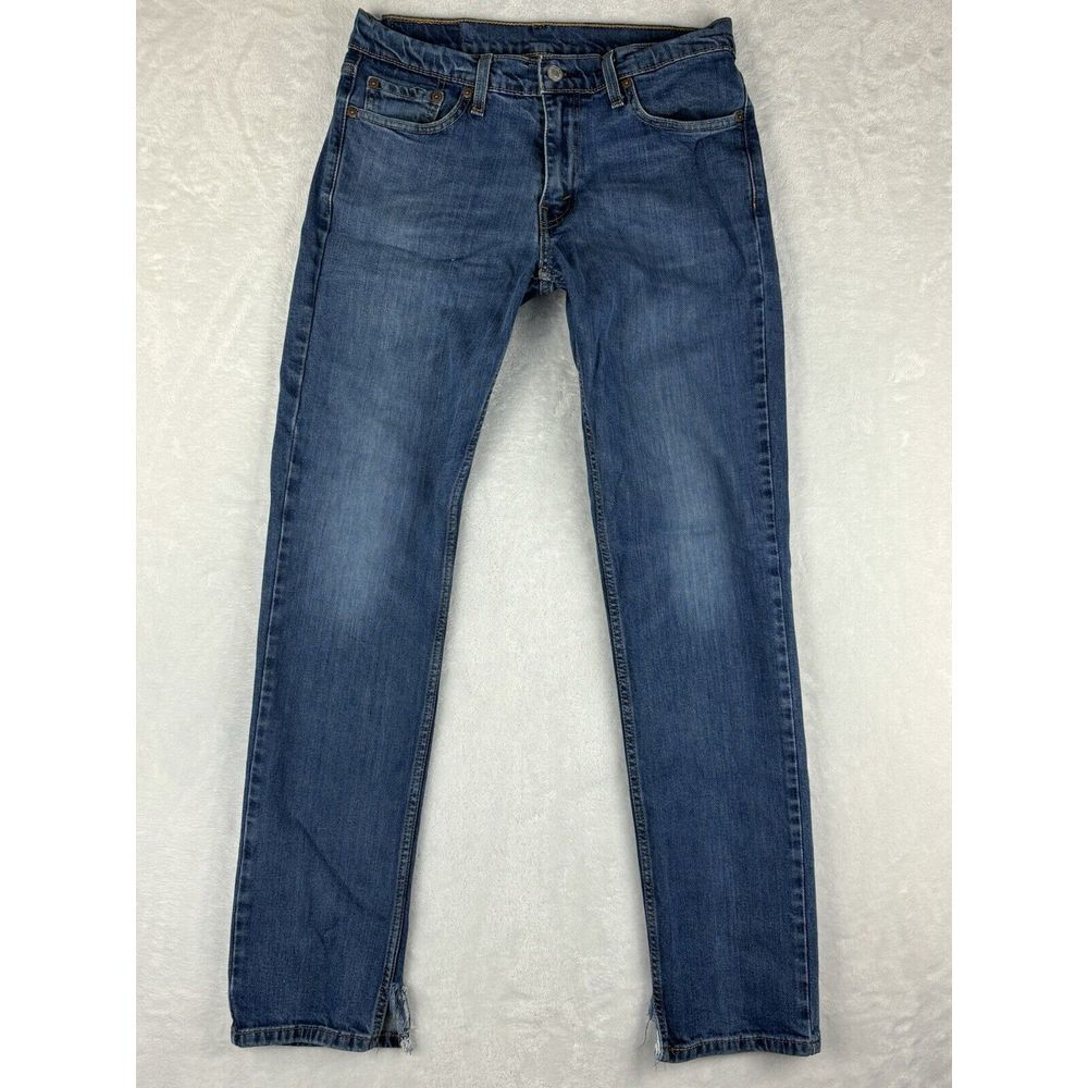 Levi's Jeans Mens‎ Blue 511 Split Hem Low Rise Jeans Size 30x32